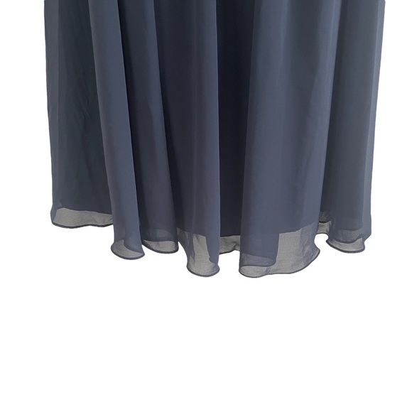 Mori Lee | Navy Blue Formal One Strap Dress Sz 13/14 - Picture 3 of 11